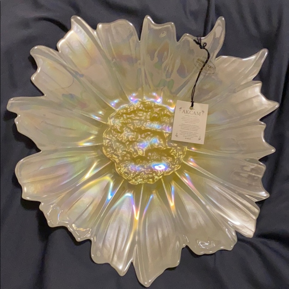 Akcam Large Handmade White Frosted Turkish Bowl